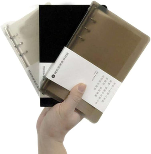 3 Pack A5 A6 B5 Round Ring Binder Cover 6-Ring 9-Ring PVC Binder Covers Refillable Notebook Loose Leaf Binder Protector (Inner Paper Not Included)...