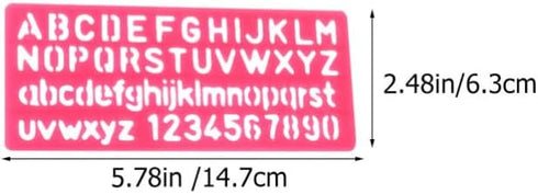 32pcs Ruler Painting Supplies Drawing Templates Multipurpose Stencil Painting Tools Drawing Alphabet Stencils Paint Stencil Number Alphabetic Temp...