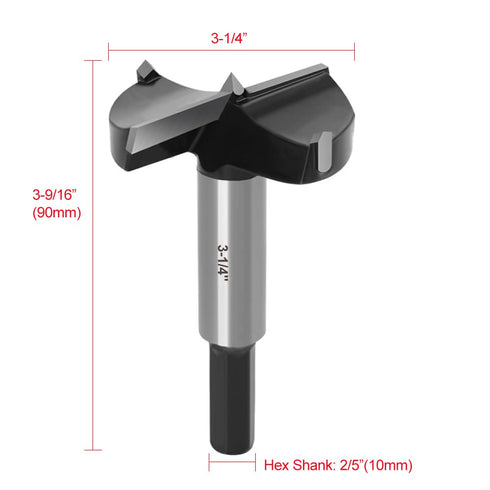 ASNOMY 3-1/4 Inch Forstner Drill Bit, Carbide Tipped Forstner Bit for Hard Wood, Wood Drilling Hole Saw Set Woodworking Hinge Cutter Tool Kits for...