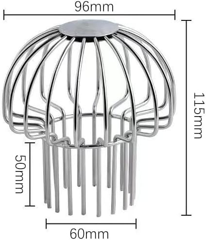 3 Inch 304 Stainless Steel Gutter Guard, Filter Strainer Fits for Round Downspout, Anti-Blocking Line Cap Drain Cover...