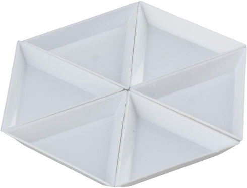 40Pcs White Bead Sorting Trays Triangle Shape Jewelry Storage Plate Painting Plastic for Craft and DIY Needs...