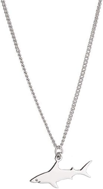 Minimalist Animal Silver Shark Pendant Necklace for Women Cute Dainty Animal Fish Pendant Necklace for (Silver)...