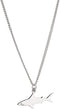 Minimalist Animal Silver Shark Pendant Necklace for Women Cute Dainty Animal Fish Pendant Necklace for (Silver)...