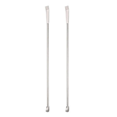 YOKIVE 2 Pcs Lab Spatula Spoon, 304 Stainless Steel Micro Sampling Mixing Measuring Great for Laboratory (180mm/7-Inch)...