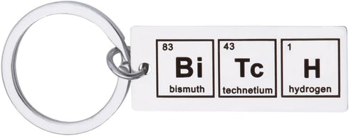 Periodic Table Name Keychain Gifts for Women Laboratory Love Keychain Gifts for men bitch be nice keychain for women...