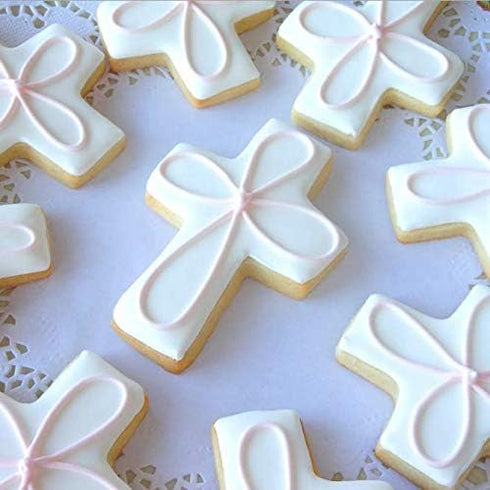 2 Pcs Easter Cookie Molds Cutters Set,Different Shapes Stainless Steel Cross Cookie Cutter(Silver)...