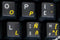 Spanish Latin American Keyboard Stickers Transparent Background Yellow Letters for Any Laptop Computer PC Desktop Notebook...