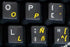 Spanish Latin American Keyboard Stickers Transparent Background Yellow Letters for Any Laptop Computer PC Desktop Notebook...