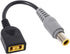 JMT DC 7.9 x 5.5mm Round Jack to Square USB Plug Converter Laptop Power Adapter Connector Cable Compatible for Lenovo ThinkPad IBM Charger (15cm,7...