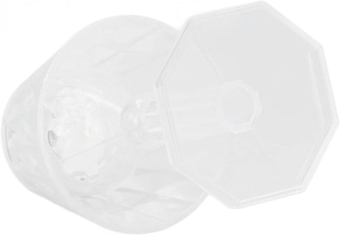 Walfront Crystal Table Lamp, Bedside Lamp Bedside Bed Night Light Plastic Pretty Effects for Bedroom Home(Pure White)...