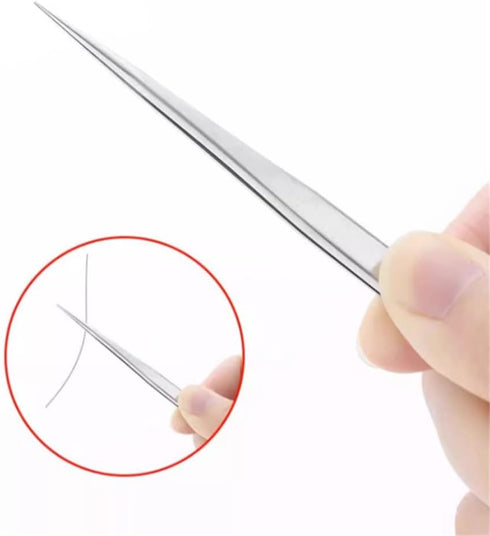 Precision Tweezers, Stainless Steel Pointed Tweezers for Craft, Electronics, Soldering, Medical and Experimental Work, Jewelry-Making, Industrial ...