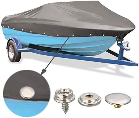 Snaps Kit for Boat Cover, 120pcs Canvas Screws Snaps Buttons Tool Marine Grade Sewing Fastener with 2Pcs Setting Tool...