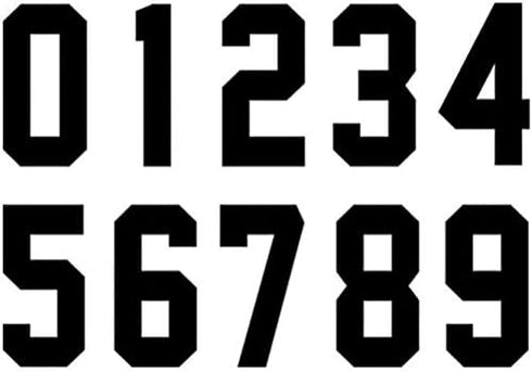 Fanbay 22 Pieces 5 Inch Iron on Numbers Heat Transfer Number 0 to 9 for Sports T-Shirt Jersey Football Baseball,Team t-Shirt (Black Color 0-9)...