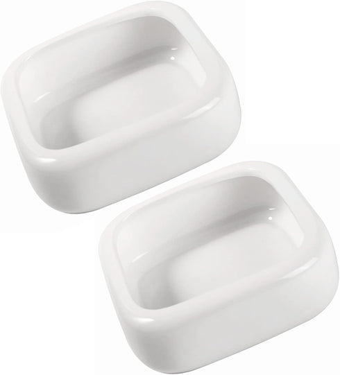 Reptile Food Bowls -Ceramic Square Reptile Water Food Dish, Pet Food Bowl for Lizards, Young Bearded Dragons, Small Snakes, Gecko Tortoise Spider ...