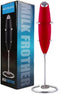 Handheld Mini Milk Frother Foam Maker Mixer for Lattes, Coffee, Cappuccino, Frappe, Matcha, Hot Chocolate (Red)...