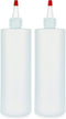 BRIGHTFROM Empty Squeeze Bottles 16 OZ, 2 PACK Squirt Containers with Red Top, BPA Free for Condiments, Syrup, Ketchup, Sauces, Dressing, Oil, Hon...
