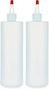 BRIGHTFROM Empty Squeeze Bottles 16 OZ, 2 PACK Squirt Containers with Red Top, BPA Free for Condiments, Syrup, Ketchup, Sauces, Dressing, Oil, Hon...