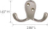 Design House 207761 Wall-Mounted Double Hook for Coat Hat, Towel Robe in Bathroom or Closet Satin Nickel 10-Pack...