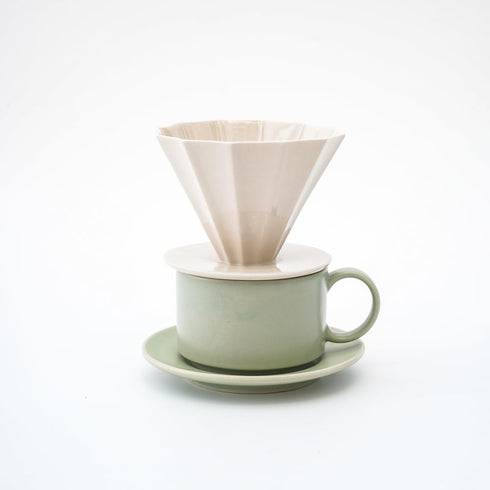 Ceramic Pour-Over Coffee Maker - Slow Drip Coffee Filter - Premium Ceramic with Smooth Textured Glaze for the Discerning Coffee Enthusiast (White)...