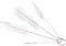 4 Pack Stainless Steel White Bristle Aquarium Tank Cleaning Brush, Nylon Long Fish Tank Tube Washing Brush Cleaner Clean Tool for Kitchen Sink, Gl...