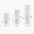 2 Pcs Frosted Plastic Airless Pump Bottles Refillable Foundation Bottles Empty Cream Lotion Bottles Square Essence Dispensers 50ML...