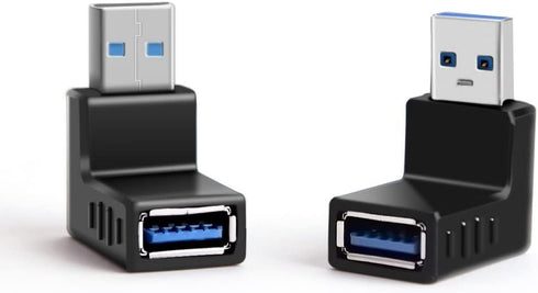 USB 3.0 Adapter 90 Degree Male to Female Combo Vertical Up and Down Angle Coupler Connector...