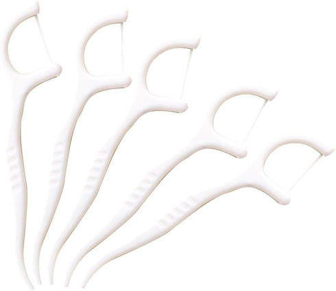 100 PCS White Dental Floss Picks Clean Floss Picks Toothpicks Oral Care Floss...