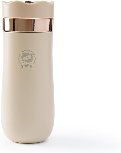 BENFUCHEN Travel Coffee Press, Vacuum Insulated Portable French Press, Stainless Steel Portable Coffee Maker/Tea Press, 12oz, Beige...