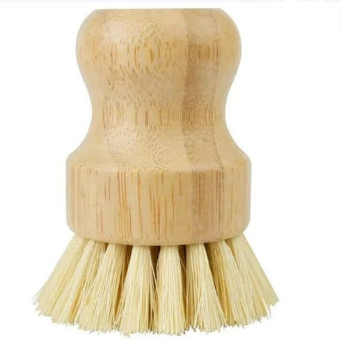 1 Pcs Palm Wooden Dish Scrubber Brush,Bamboo Dish Brush Set, Dish Brushes, Durable Wood Dishes Scrub Brush, Natural Round Vegetable Cleaning Pots ...