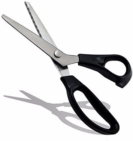 KimDaro Pinking Shears Set, 9.2 Inches Handled Professional Stainless Steel Dressmaking Sewing Craft Scissors Zig Zag Scissors (Serrated, 7mm)...