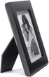 Malden 4x5 Picture Frame - Wide Real Wood Molding, Real Glass - Black...