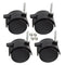 DICASAL 2" Shelving Caster, Swivel Stem Caster Wheel with 1/4" - 20 x 1" Thread Stem for Small Shelf and Furniture Pack of 4(with Brakes)...