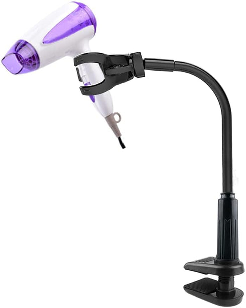 Dog Hair Dryer Stand, Pet Grooming Table Hair Dryer Holder, Hands Free Blow Dryer Holder, 360 Degrees Rotatable Lazy Hair Dryer Stand with Adjusta...