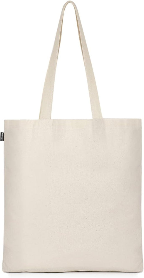Ecoright Canvas Reusable Cotton Tote Bag for Women, for School, Grocery, Shopping, Beach & Gifts for Womens...