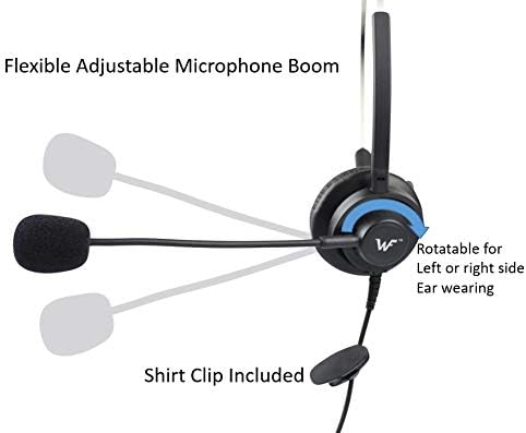 Headset Headphone Hands-Free + Microphone Compatible for Only Avaya 9608 9608g 9620l A1608-i J139 J169 J179 IP VIOP Home Office Work Desktop Telep...