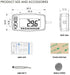Jayron JR-HM032A Self Powered Digital Tach/Inductive/Maintenance/Waterproof/Backlit/Shutdown Hour Meter,Battery Replaceable,for Lawn Mower Tractor...