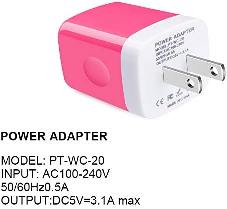 Wall Charger Adapter,USB Cubes,3Pack Universal Travel 3.1A 3 Muti Port Plug Charging Block Compatible with iPhone 16,15,14,13,12,11,SE,X,Plus,Sams...