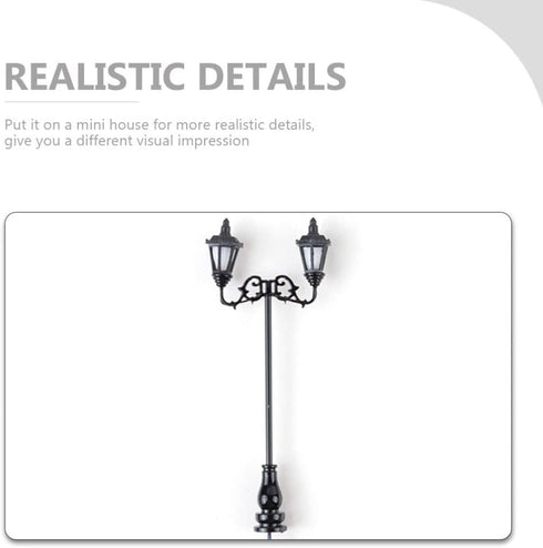 Yardwe Toys Toys 2pcs Miniature Street Light Model Pathway Lantern Post 1:87 Road Light Micro Landscape Ornament for Sand Table Miniature Scenes R...