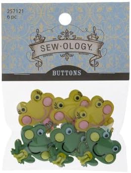 Decorative Shank Buttons for Sewing Craft Projects (Frogs (6 Pc)), (242149)...