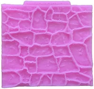 2 Pieces Rock Texture Silicone Lace Mold, Food Grade Cake Molds, Candy, Icing, Biscuit Decor, Chocolate,Polymer Clay Fondant Snow Cake Decorating ...