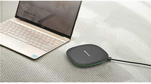 Emerson Wireless 10W Fast Wireless Charger with Breathing Light, Compatible with iPhone Xs MAX/XR/XS/X/8/8 Plus, Galaxy S10/S10 Plus/S10E/S9, and ...