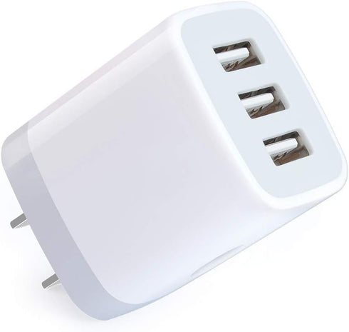 Muti Port USB Wall Charger,Sicodo 3.1Am Universal Travel Charger Block Power Plug Adapter Compatible with iPhone 15/14/13/12/11/X/8/Plus Pro Max M...