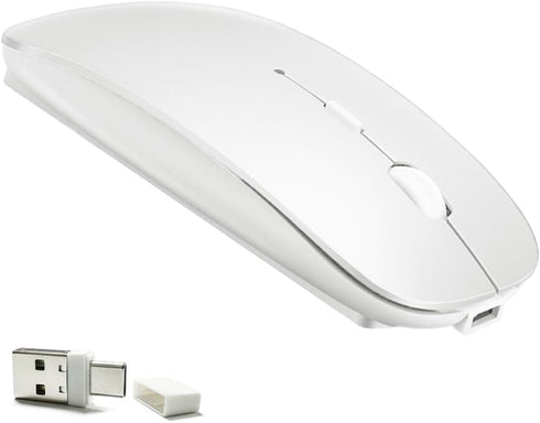 KLO 4 Modes Rechargeable Bluetooth Mouse/Bluetooth 3.0/5.2+USB-2.4G/Type-C,Bluetooth Mouse for MacBook pro/MacBook air/Laptop/iMac/ipad/Notebook/p...