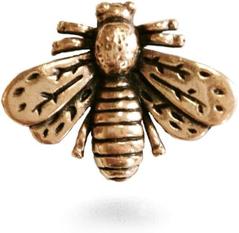 Napoleonic Bee Lapel Pin - Small Bumblebee Brooch - Antique Gold Plated...