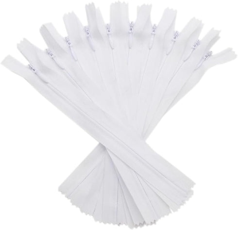 YaHoGa 10pcs 22 Inches Invisible Zippers Conceal Zippers for Sewing, Dress, Garments, Clothes, Pillow, Tailor, Craft (White, 22")...