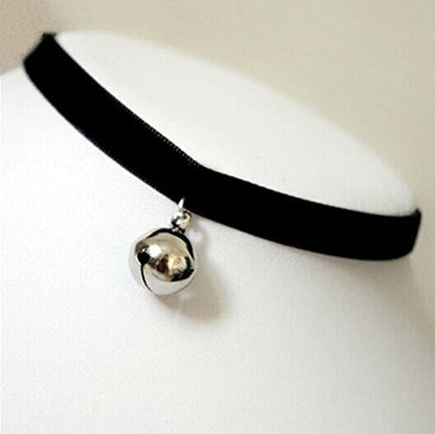 Ziper Cosplay Black Lolita Bell Choker Cat Gothic Collar...