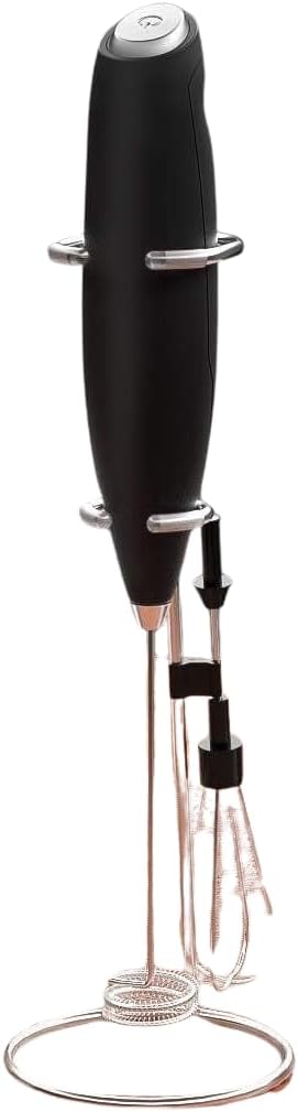 Premium Electric Milk Frother - Handheld Foam Maker for Coffee, Lattes, Cappuccino, Frappe, Matcha, Hot Chocolate - Durable Hand Mixer, Electric W...