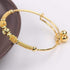 loyoe jewelry 24k Yellow Gold Plated Baby's Bracelet Adjustable Children's Bangle(2pcs/lot)...