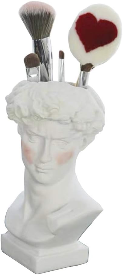 Lemonadeus Unique David Sculpture Decor Makeup Brush Holder Storage Cosmetic Organizer Make Up Brushes Display/Vase/Penholder...