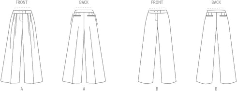 Vogue Misses' Low Rise Wide Leg Pants Sewing Pattern Packet, Sizes 16-18-20-22-24, Multicolor...